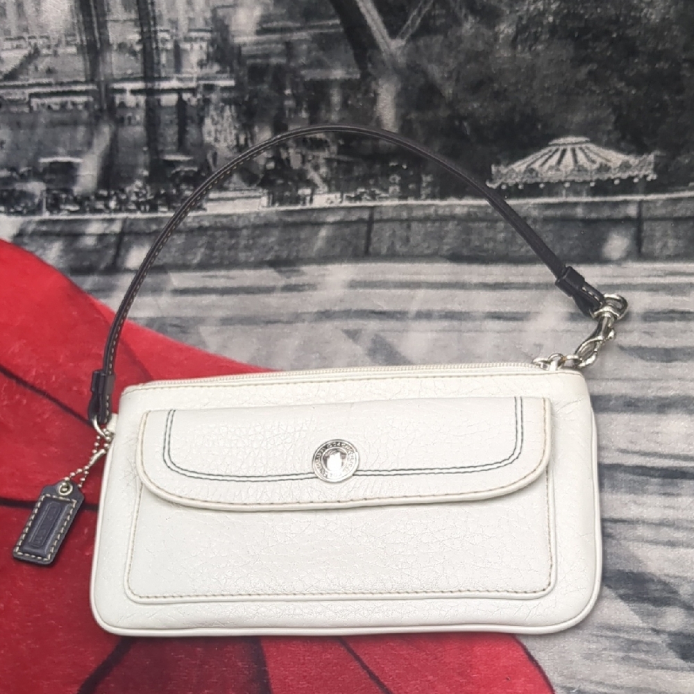 Coach Hamilton Pebble Leather Large Flap Wristlet